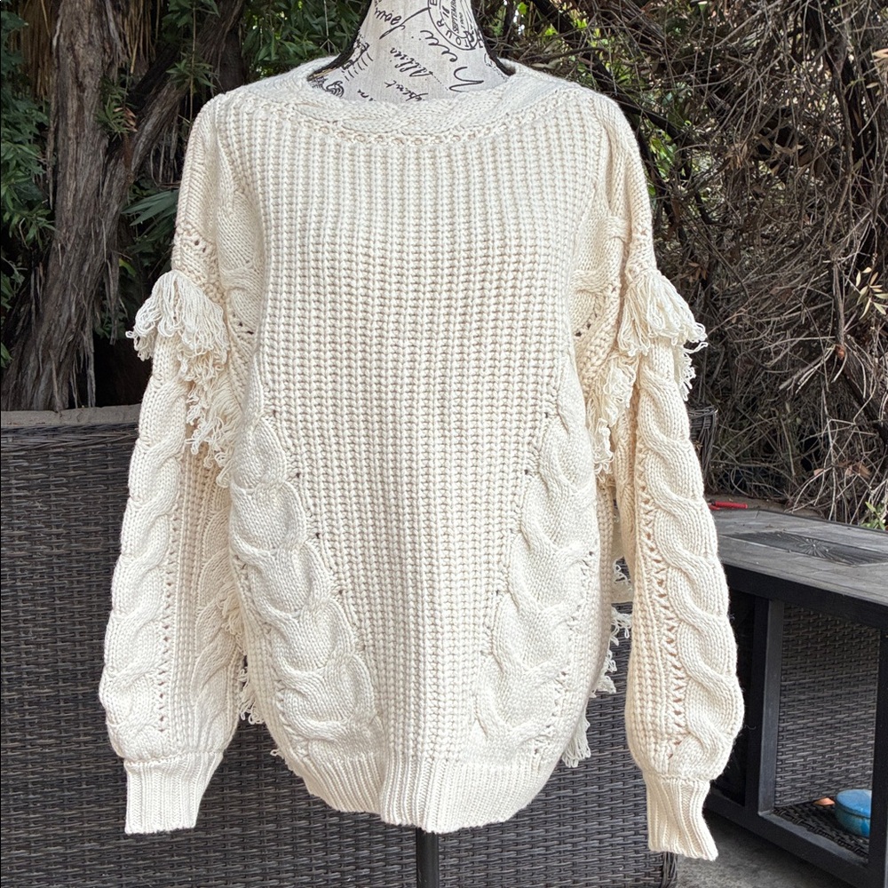 NWT Spell Nomadic Knit Jumper in Cloud size large - Picture 6 of 11
